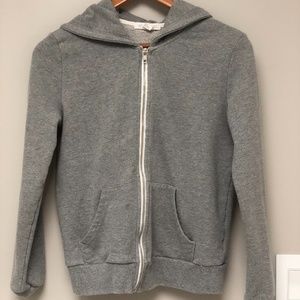 Grey zip-up Hoodie